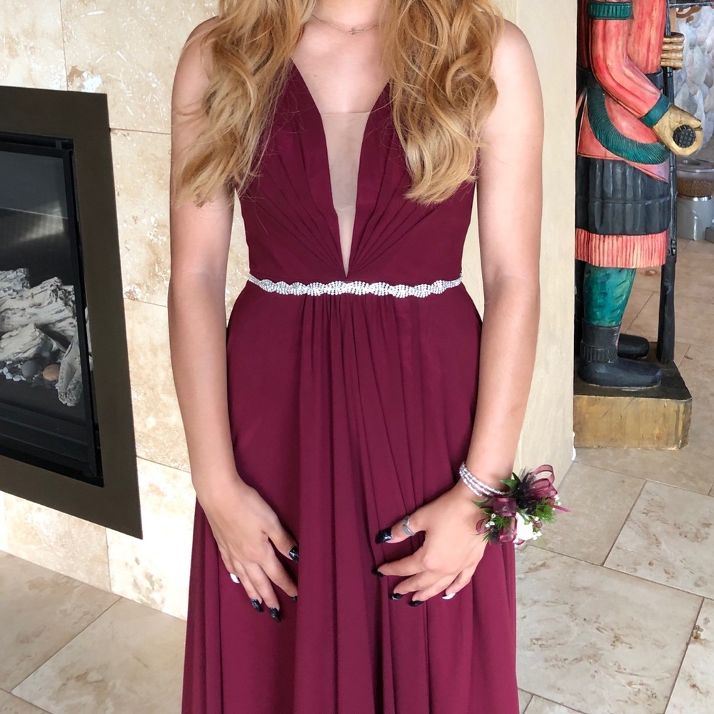 plum prom dress size 0